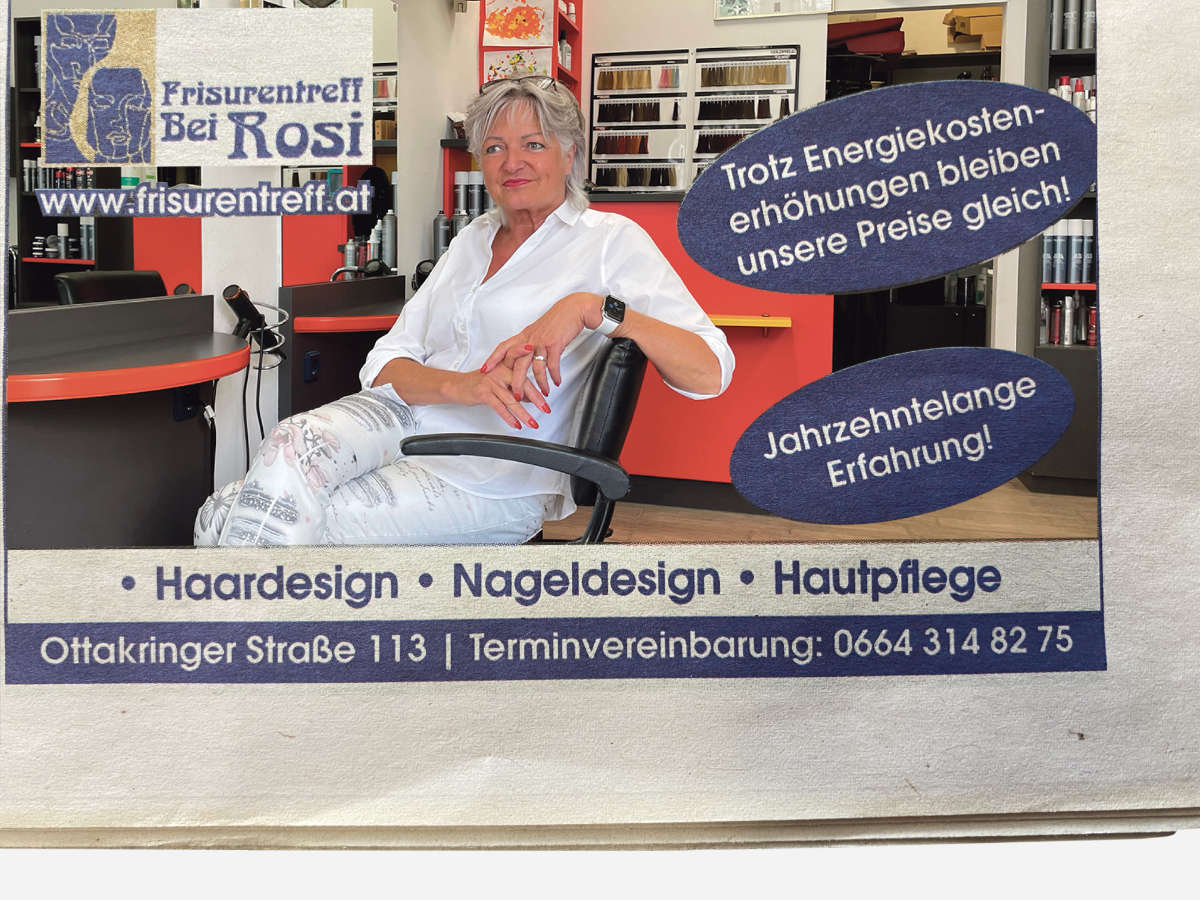 Portrait Friseurmeisterin Rosi in der Zeitung